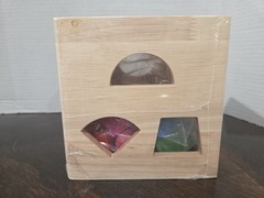 Wooden Cube Activity Shape Sorter – 13 Block Classic Developmental Toy