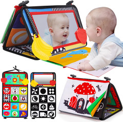 Tummy Time Baby Mirror Infant Toys Newborn 0 3 Months Brain Development with Cri