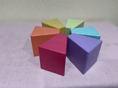 MINDWARE BABU WOOD ROCKER RAINBOW PUZZLE/BALANCING BLOCK TOY, DEVELOPMENTAL!