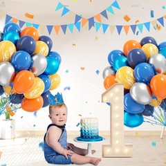 60pcs Space Balloons 12inch with Metallic Silver Pearl Blue Yellow Navy Blue …