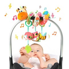 Crib Stroller Car Seat Toys for Baby 0-3-6-9-12 Months, Tummy Time Hanging Se…