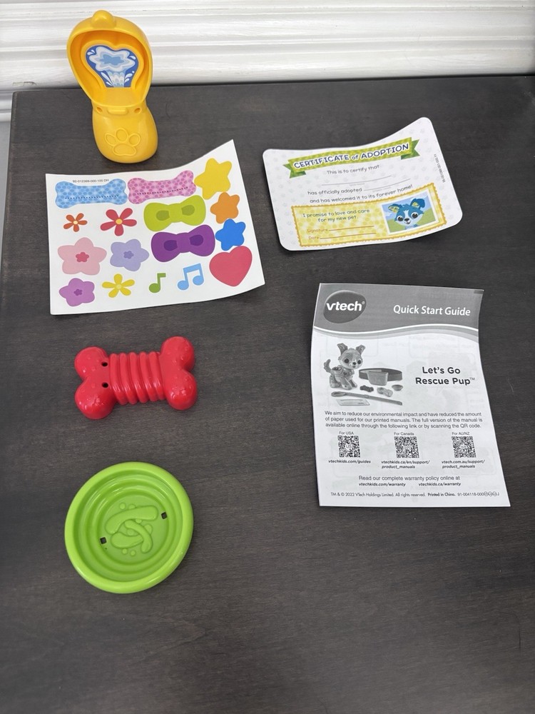 VTech Let’s Go Rescue Pup Kids Toy Pet Dog Replacement Accessories New Bone Bowl