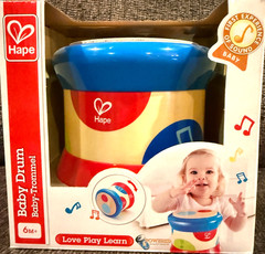 Hape Baby Drum Colorful Rolling Musical Instrument Toy Motor Skills and Rhythm