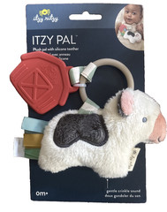 Itzy Pal Baby Cow Farm Teether Toy Infant Shower Gift NWT New