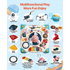 Uimoso Toddler Activity Table for 6+ Months with 60+ Sound Features