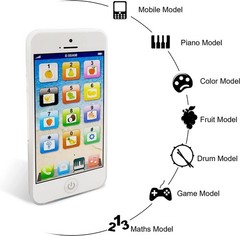 Wolmund Toy Learning Play Cell Phone with 8 Functions and Dazzling Lights Intera