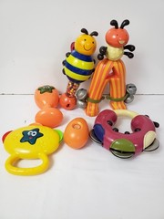 Vintage Baby Bee Bop Bug Musical Instrument Toys BATTAT Letter A Bumble Bee Lot