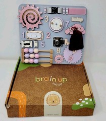 Brain Up 9 In 1 Busy Board For Toddlers Sensory,Motor Skills Toy -New Open Box