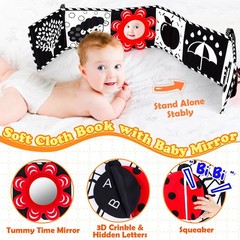 High Contrast Baby Toys for Newborn Infant 0-6 Months Montessori Tummy Time B…