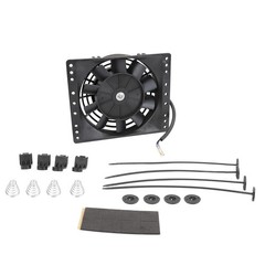 12V 650CFM Slim Radiator Cooling Fan Universal 6 Inch Pull Push 80W 12V