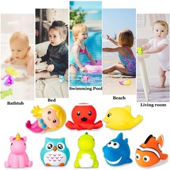 Bath Toys for Toddlers Baby 8 Pack Light Up – Small, Multiple Colors