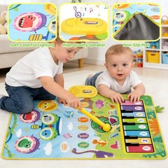 Baby Toys for 0-6 months, Dinosaur Musical Mat Montessori Toys 1 Year Old, Se…
