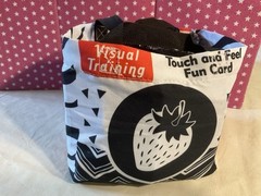 BLACK WHITE & RED HIGH CONTRAST TOUCH & FEEL FUN CARD SET, 24 PCS., WASHABLE