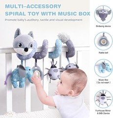 Car Seat Toys for Babies Baby Toys 3-6 Months Carseat Stroller Toy Developmental