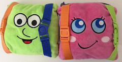 Buckle Toy Buster Square & Bella Square Plush Sensory Busy Pillow Baby Toy Lot 2