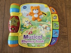 VTech Musical Rhymes Light Up Talking Educational Book for Babies Tested~Works