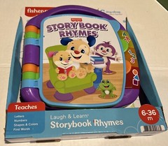Fisher-Price Laugh and Learn Storybook Rhymes Book with Lights & Sounds Blue