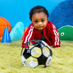 Oball Grippin’ Goals Rattle Soccer Ball – Black & White, Easy-Grasp Toy for N…