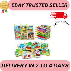 Soft Baby Books 6PCS, Soft Cloth Books, Bath Books, Crinkle Washable, for Kids