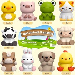 Learning Toys for 1,2,3 Year Old Toddlers, 20Pcs Farm Animals Toys Montessori Co