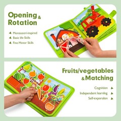Busy Book for Toddlers, Interactive Busy Book – Educational Quiet Learning To…