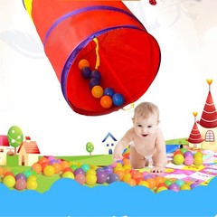 Kids Play Tunnel Folding Polyester Cloth Baby Crawling Training Equipment F SOCT