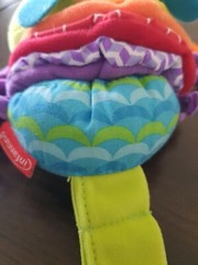 Infantino Pull Down Green Multicolor Caterpillar Music Playing Ring Toy Baby