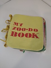 Vtg Cloth Handmade Quiet Busy Book Vogue Interactive Zoo Animals COMPLETE