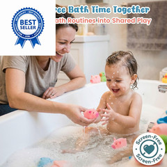 HAKACC 20 PCS Mini Squeezable Pig Bath 1.5×1.5×2.5 Inch (Pack of 20), Pink