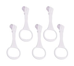 5pcs WalkAssistant Crib Pull Rings for Infant Toddlers Practice Tool (White)