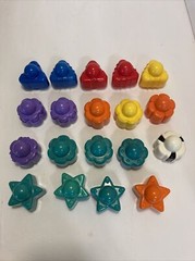 1999 mattel multi shaped stackable toddler blocks