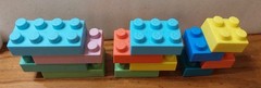 Infantino Soft Building Blocks Easy Hold Silicone Babies Toddlers 12pc Stem