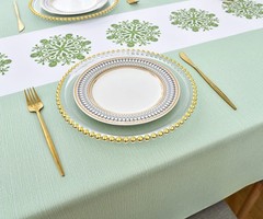 Zobesta Vinyl Table Cloth for Rectangle Tables Plastic Tablecloth PVC Tablecl…