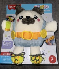 Fisher-Price Learn-To-Dress Plush Pup With Buckles & Buttons New