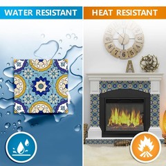 Tile Stickers 24 PC Set Authentic Traditional Talavera Tiles Stickersl Bathro…