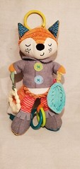 Infantino Playtime 10″ Plush Fox Sensory Activity Toy Rattle Crinkle Teether