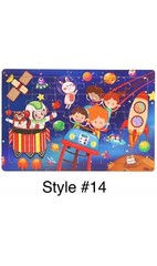 30 Pcs Children Wooden Puzzle Cartoon Vehicle Animal Learning Kids 3-7 Years