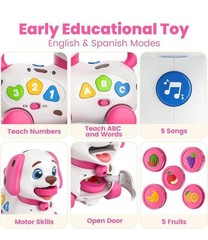 Bilingual Interactive Educational Musical Puppy Toy For Infants Baby Toddlers