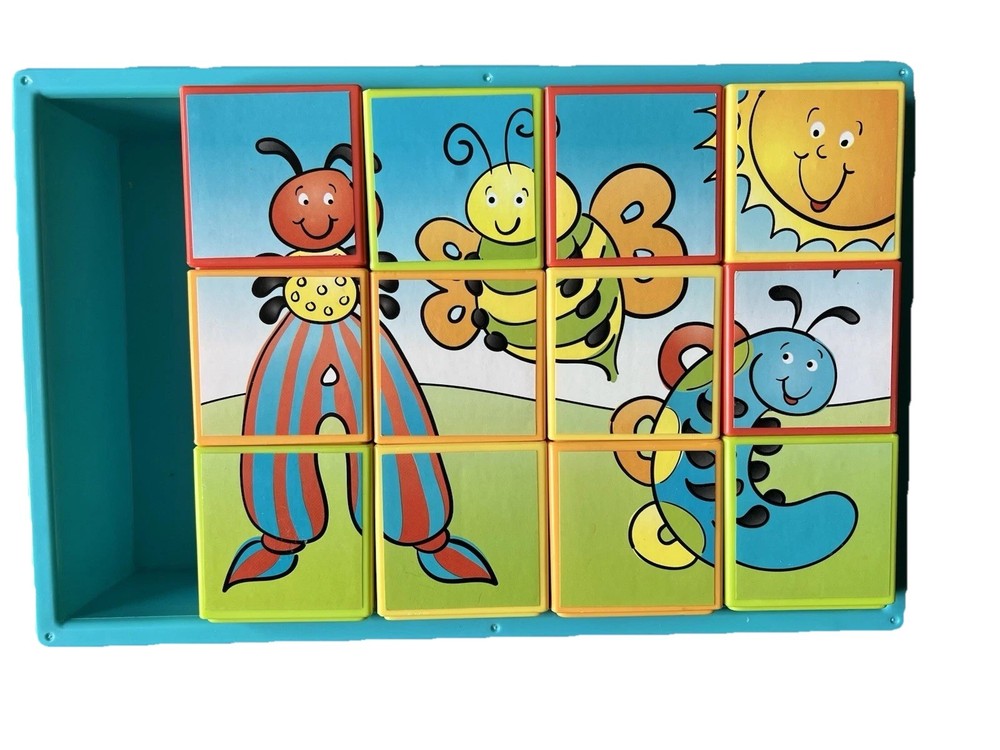 Parents Magazine Play + Learn Puzzle Block Critters Educational Toy 2001 EUC