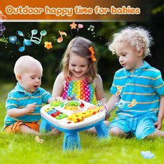 Baby Toys 6 to 12 Months, Musical Learning Table Baby Toys for 1 2 3 Year Old Bo