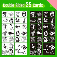 25 tarjetas de estimulación visual para bebés, tarjetas de alto contraste