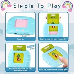 Toddler Toys Talking Flashcards 224 Sight Words Pocket Audio Book Machine Gift
