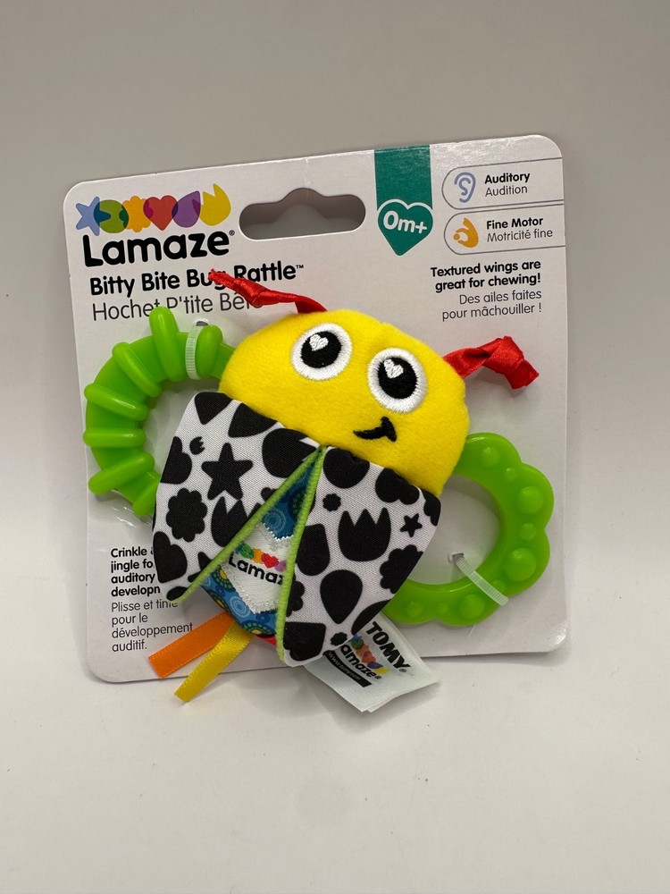 NEW Lamaze Bitty Bite Bug Rattle Infant Sensory Chew Toy Ages 0+ Ladybug