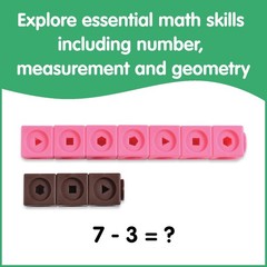 Math Cubes | Set of 100 Counting Blocks with 5 Shapes | Math Manipulatives fo…