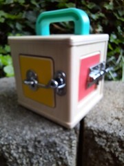 LOVEVERY Wooden Lock Box Latches “The Realist” Box Montessori Learning Toy.