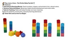 Toys for babies Stacking Blocks and textured sensory toys in shapes (Pre-Owned)