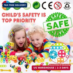 NXONE 195 PCS Educational STEM Toys for Boys and Girls Ages 3 4 5 6 7 8 9 10 Con
