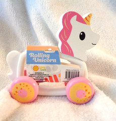 New Sunny Days Rolling Unicorn Soft Silicone 5in x 5in