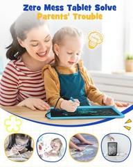 TEKFUN 16″ LCD Writing Tablet for Kids & Family, Large Reusable Writing Pad f…