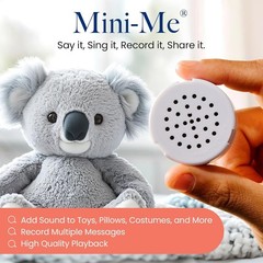 Mini-Me Holiday Gift, 60-Second Multi-Message Audio Recorder for Plush Toys, Qui